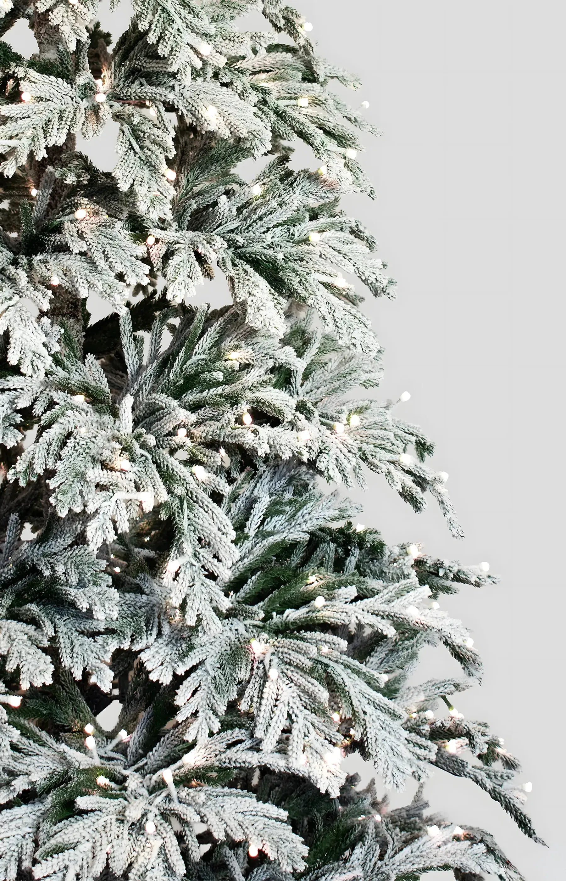 7ft Frosted Blue Spruce Ultra Realistic 100% PE Pre-Lit Luxury Frosted Christmas Tree Branch