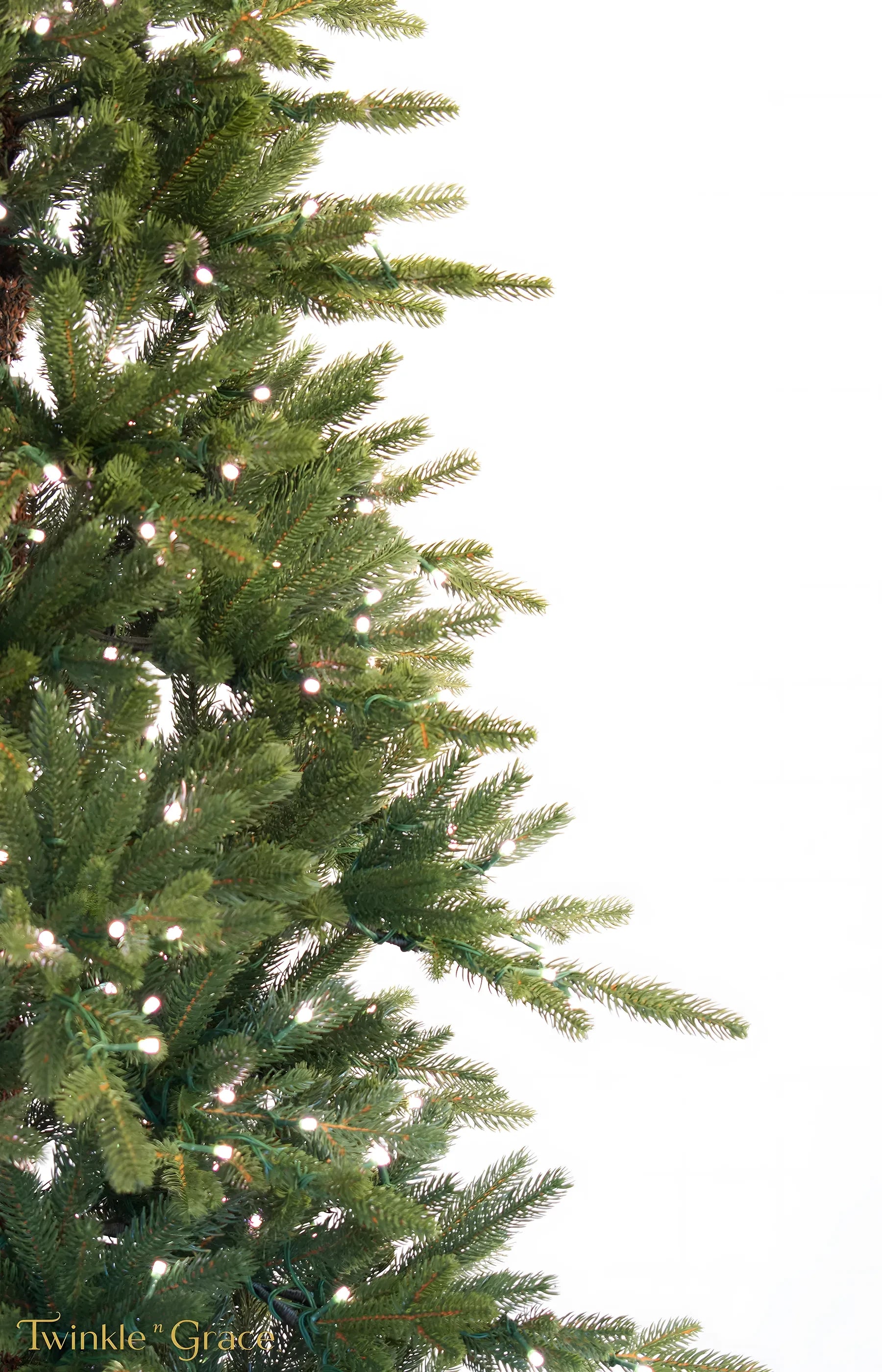7ft Subalpine Fir Ultra Realistic 100% PE Pre-Lit Luxury Christmas Tree Branch