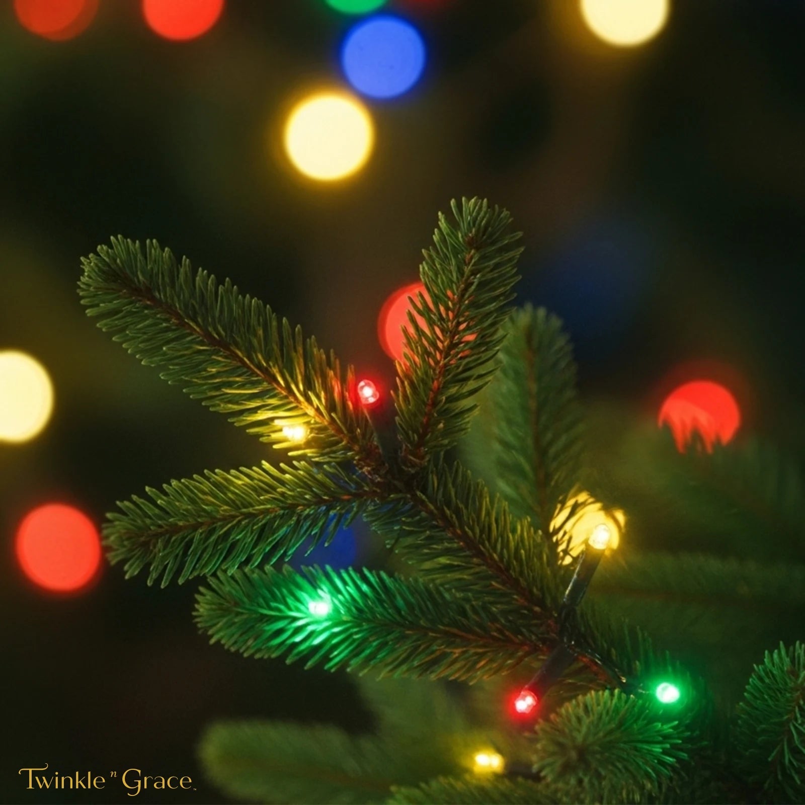 Twinkle n Grace Ultra Realistic 100% PE Pre-Lit Luxury Christmas Tree RGB Lights
