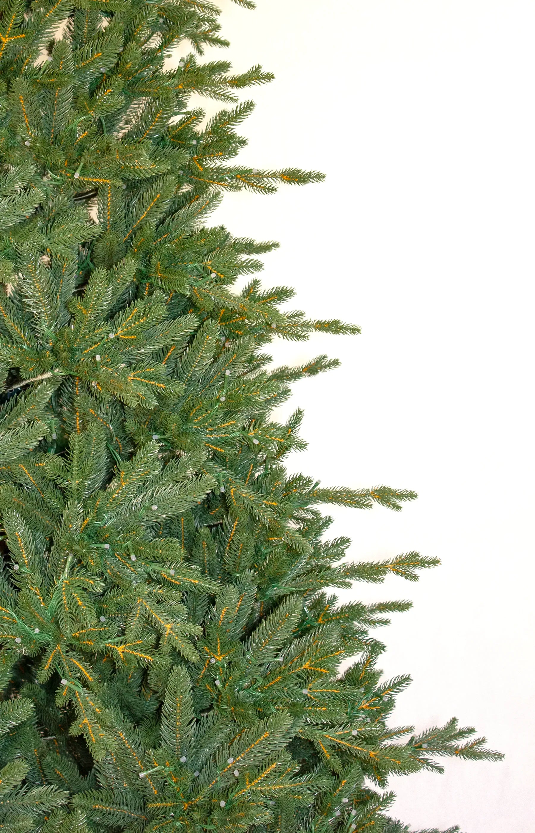 7ft European Silver Fir Ultra Realistic 100% PE Pre-Lit Luxury Christmas Tree Branch