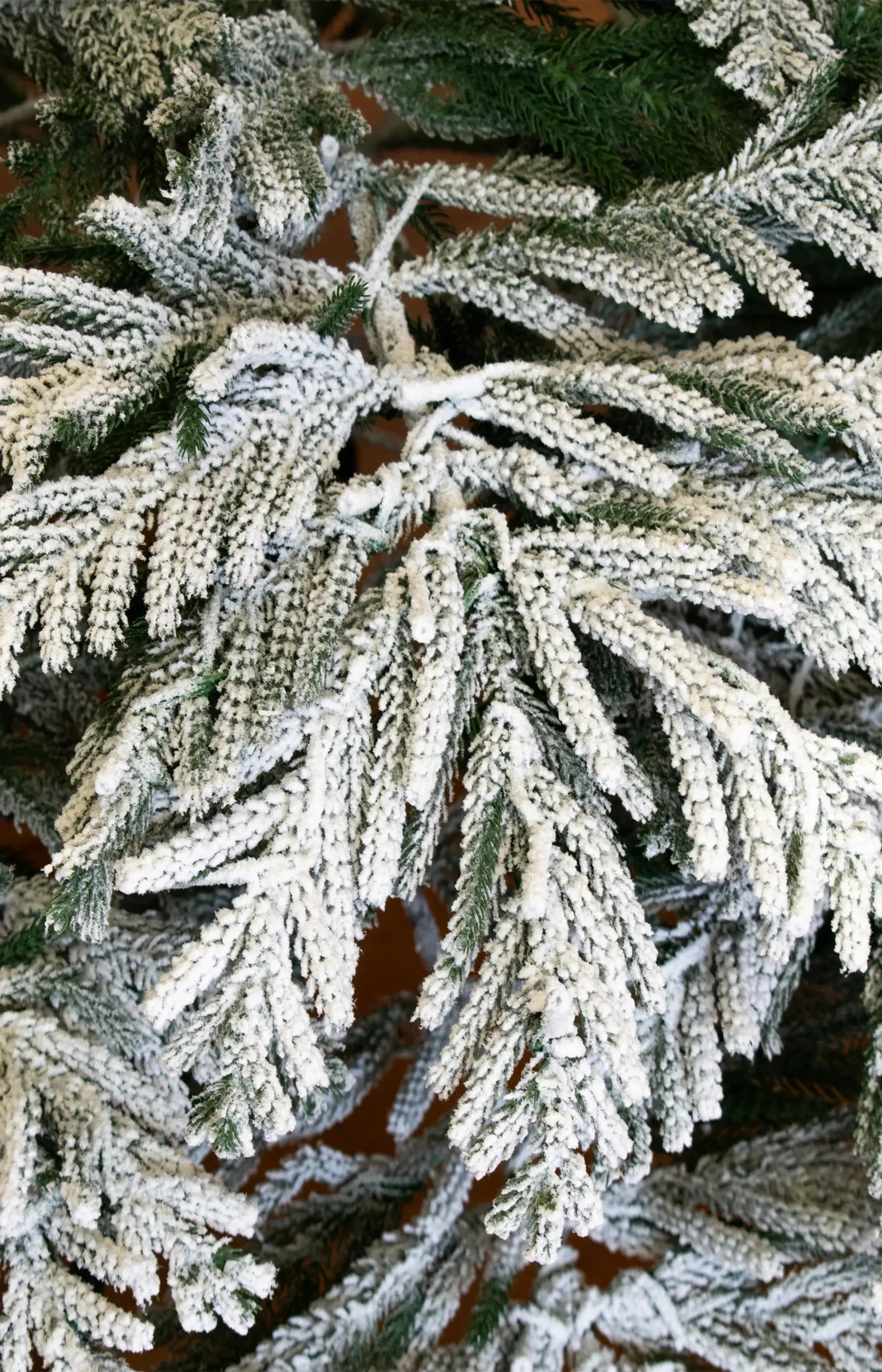 7ft Frosted Blue Spruce Ultra Realistic 100% PE Pre-Lit Luxury Frosted Christmas Tip Close-up