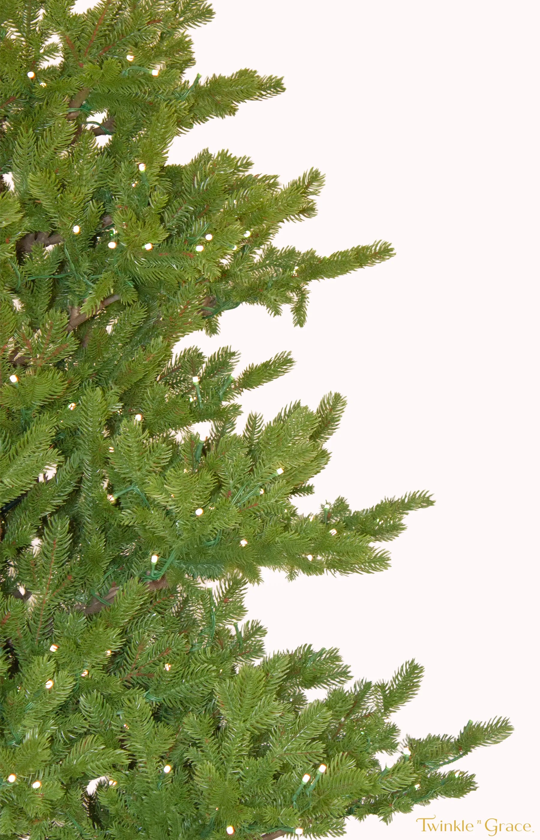 7ft Nordic Heritage Fir Ultra Realistic 100% PE Pre-Lit Luxury Christmas Tree Branch 