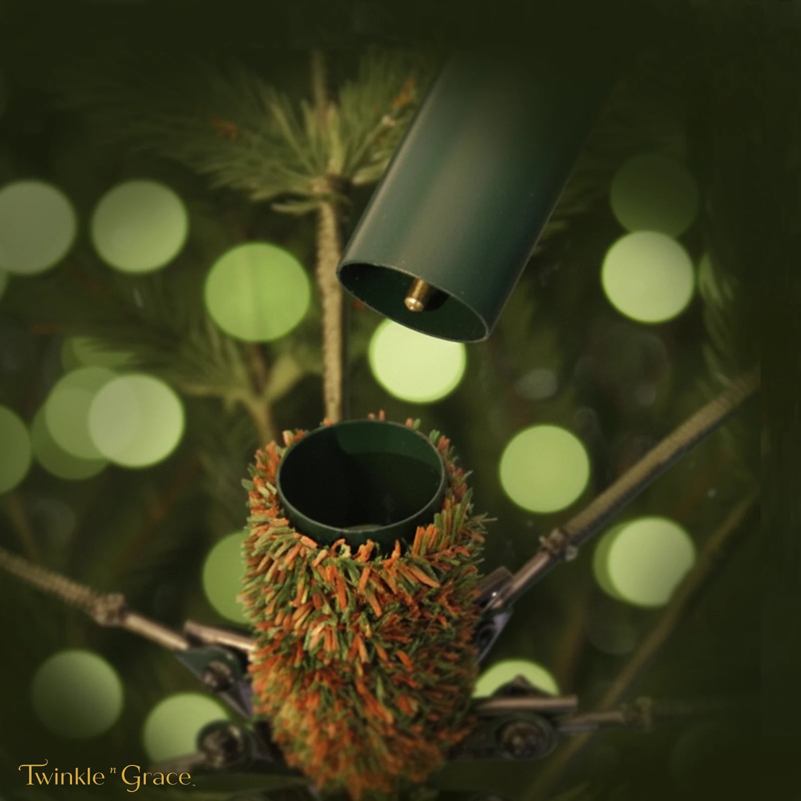 Twinkle n Grace Ultra Realistic 100% PE Pre-Lit Luxury Christmas Tree SnapLit Technology Easy Setup